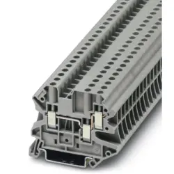 Through terminal block, screw connection, 0.14-6.0 mm², 3 pole, 32 A, 6 kV, gray, 3044364