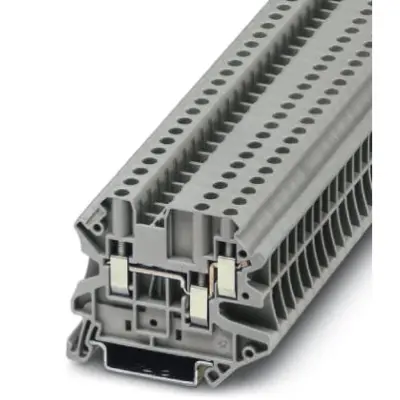 Through terminal block, screw connection, 0.14-6.0 mm², 3 pole, 32 A, 6 kV, gray, 3044364 - 1