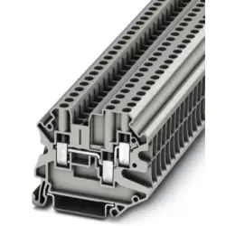 Through terminal block, screw connection, 0.14-6.0 mm², 3 pole, 32 A, 8 kV, gray, 3000608