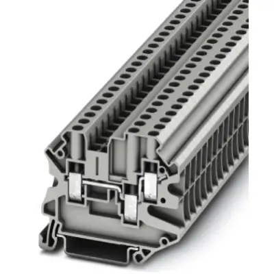 Through terminal block, screw connection, 0.14-6.0 mm², 3 pole, 32 A, 8 kV, gray, 3000608 - 1