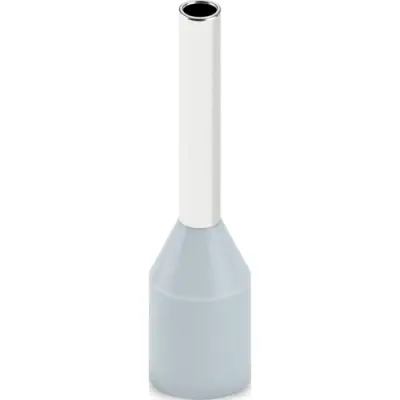 Insulated wire end ferrule, 0.75 mm², 14 mm/8 mm long, UL 486F, gray, 2100116 - 1