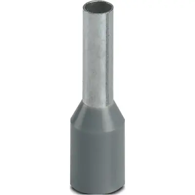 Insulated wire end ferrule, 2.5 mm², 14 mm/8 mm long, UL 486F-E, NF C 63-023, gray, 1213201 - 1