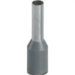 Insulated wire end ferrule, 2.5 mm², 14 mm/8 mm long, UL 486F-E, NF C 63-023, gray, 1213201
