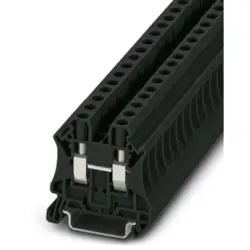Through terminal block, screw connection, 0.2-10 mm², 2 pole, 41 A, 8 kV, black, 3045208