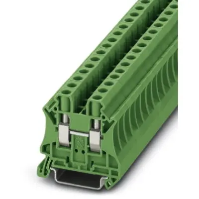 Through terminal block, screw connection, 0.2-10 mm², 2 pole, 41 A, 8 kV, green, 3045211 - 1