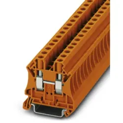 Through terminal block, screw connection, 0.2-10 mm², 2 pole, 41 A, 8 kV, orange, 3045169
