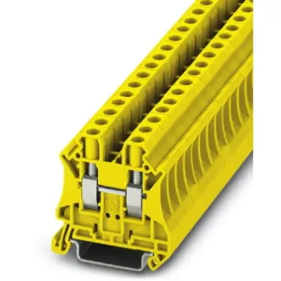 Through terminal block, screw connection, 0.2-10 mm², 2 pole, 41 A, 8 kV, yellow, 3045172 - 1