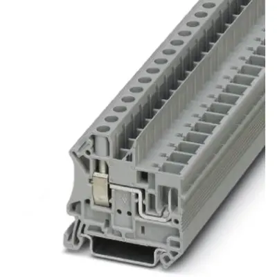 Through terminal block, screw/plug-in connection, 0.2-10 mm², 2 pole, 41 A, 8 kV, gray, 3060539 - 1