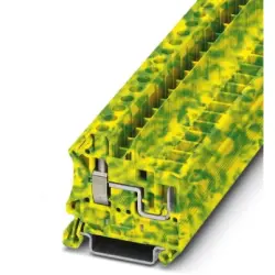 Protective conductor terminal, screw/plug-in connection, 0.2-10 mm², 2 pole, 8 kV, yellow/green, 3060555