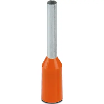 Insulated wire end ferrule, 0.5 mm², 14 mm/8 mm long, UL 486F-E, orange, 3202902 - 1