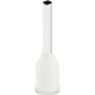 Insulated wire end ferrule, 0.75 mm², 14 mm/8 mm long, UL 486F, white, 2100111 - 1