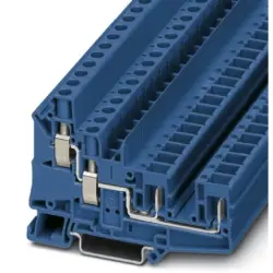 Through terminal block, screw/plug-in connection, 0.2-10 mm², 4 pole, 41 A, 6 kV, blue, 3060571