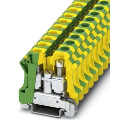 Protective conductor terminal, screw connection, 6.0-25 mm², 1 pole, 6 kV, yellow/green, 3073830 - 1