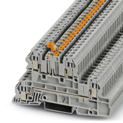 Installation terminal block, screw connection, 0.2-4.0 mm², 24 A, 6 kV, gray, 3076023 - 1