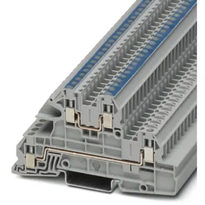 Installation terminal block, screw connection, 0.2-4.0 mm², 24 A, 6 kV, gray, 3076035 - 1