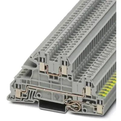 Protective conductor terminal, screw connection, 0.2-4.0 mm², 24 A, 6 kV, gray, 3076029 - 1