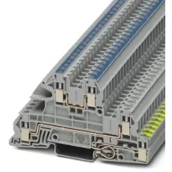 Protective conductor terminal, screw connection, 0.2-4.0 mm², 24 A, 6 kV, gray, 3076030