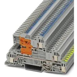 Protective conductor terminal, screw connection, 0.2-4.0 mm², 24 A, 6 kV, gray, 3076028