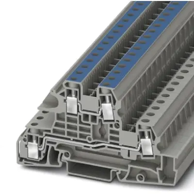 Installation terminal block, screw connection, 0.2-10 mm², 38 A, 6 kV, gray, 3076045 - 1
