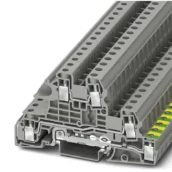 Protective conductor terminal, screw connection, 0.2-10 mm², 38 A, 6 kV, gray, 3076040