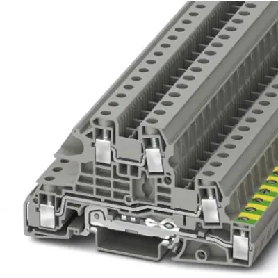 Protective conductor terminal, screw connection, 0.2-10 mm², 38 A, 6 kV, gray, 3076040 - 1