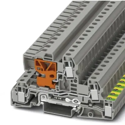 Protective conductor terminal, screw connection, 0.2-10 mm², 38 A, 6 kV, gray, 3076043 - 1