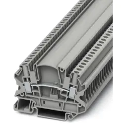 Through terminal block, screw connection, 0.14-6.0 mm², 2 pole, 32 A, 6 kV, gray, 3047465