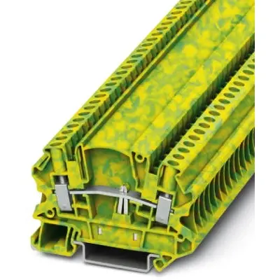 Protective conductor terminal, screw connection, 0.14-6.0 mm², 2 pole, 6 kV, yellow/green, 3047478 - 1