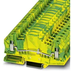Protective conductor terminal, screw connection, 0.2-10 mm², 2 pole, 6 kV, yellow/green, 3047442