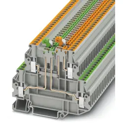 Knife disconnect terminal, screw connection, 0.14-4.0 mm², 4 pole, 16 A, 6 kV, gray, 3044670