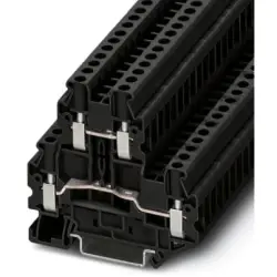 Double level terminal, screw connection, 0.14-6.0 mm², 4 pole, 30 A, 8 kV, black, 3072637