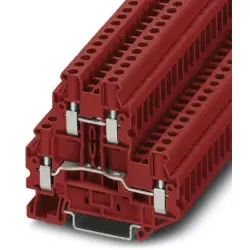 Through terminal block, screw connection, 0.14-6.0 mm², 4 pole, 30 A, 8 kV, red, 3046786