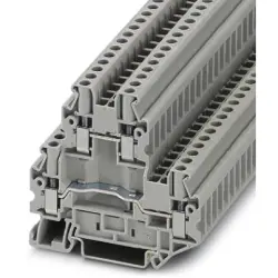 Component terminal block, screw connection, 0.14-6.0 mm², 4 pole, 30 A, 8 kV, gray, 3074444