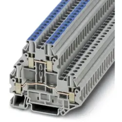Through terminal block, screw connection, 0.14-6.0 mm², 4 pole, 30 A, 8 kV, gray, 3044788