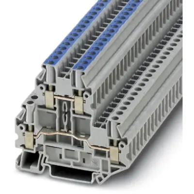 Through terminal block, screw connection, 0.14-6.0 mm², 4 pole, 30 A, 8 kV, gray, 3044788 - 1