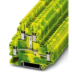 Protective conductor terminal, screw connection, 0.14-6.0 mm², 4 pole, 8 kV, yellow/green, 3044759