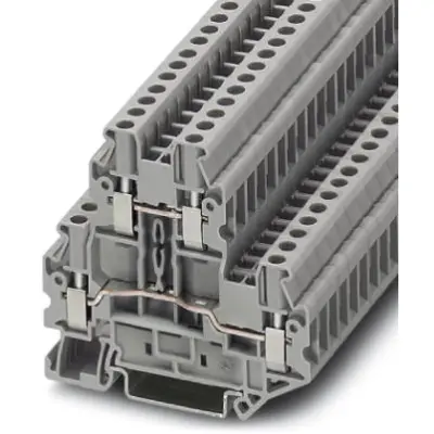 Double level terminal, screw connection, 0.14-4.0 mm², 4 pole, 24 A, 6 kV, gray, 3044636 - 1