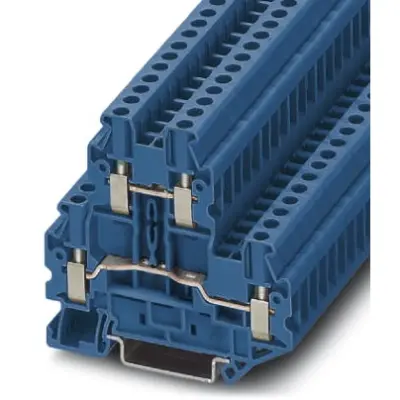 Double level terminal, screw connection, 0.14-4.0 mm², 4 pole, 24 A, 6 kV, blue, 3044649 - 1