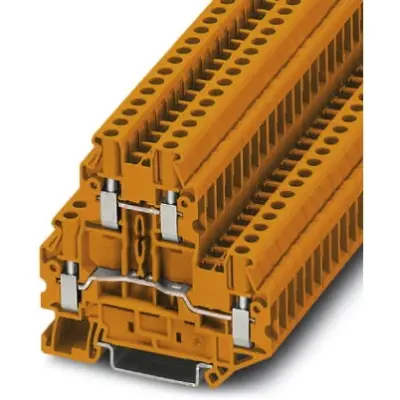 Double level terminal, screw connection, 0.14-4.0 mm², 4 pole, 24 A, 6 kV, orange, 3044639 - 1