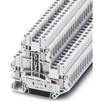 Double level terminal, screw connection, 0.14-4.0 mm², 4 pole, 24 A, 6 kV, white, 3044638 - 1