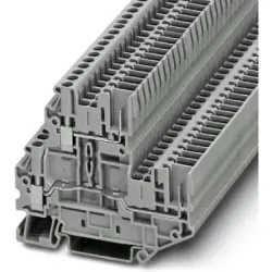 Double level terminal, screw/plug-in connection, 0.14-4.0 mm², 4 pole, 24 A, 6 kV, gray, 3060351