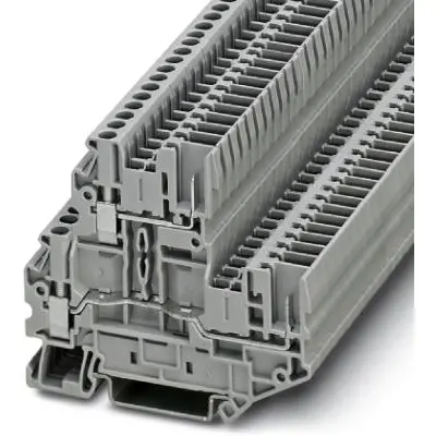 Double level terminal, screw/plug-in connection, 0.14-4.0 mm², 4 pole, 24 A, 6 kV, gray, 3060351 - 1