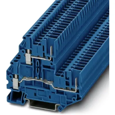 Double level terminal, screw/plug-in connection, 0.14-4.0 mm², 4 pole, 24 A, 6 kV, blue, 3060364 - 1