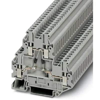 Component terminal block, screw connection, 0.14-4.0 mm², 4 pole, 24 A, 6 kV, gray, 3046689 - 1