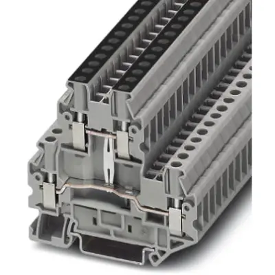 Double level terminal, screw connection, 0.14-4.0 mm², 4 pole, 24 A, 6 kV, gray, 3044652 - 1