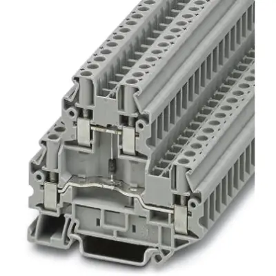 Component terminal block, screw connection, 0.14-6.0 mm², 4 pole, 30 A, 8 kV, gray, 3046809 - 1