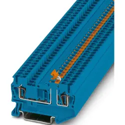 Knife disconnect terminal, tension clamp connection, 0.08-4.0 mm², 2 pole, 20 A, 6 kV, blue, 3037818
