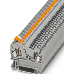 Knife disconnect terminal, tension clamp connection, 0.08-4.0 mm², 2 pole, 20 A, 6 kV, gray, 3036990
