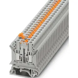 Knife disconnect terminal, screw connection, 0.2-6.0 mm², 2 pole, 16 A, 6 kV, gray, 3000563