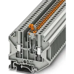 Knife disconnect terminal, screw connection, 0.2-6.0 mm², 2 pole, 20 A, 6 kV, gray, 3070302
